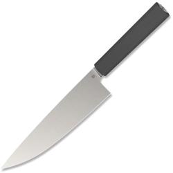 Couteau de Cuisine Butterfork Chef's Lame Acier AR-RPM9 Manche ABS Gris Fonc&eacute; &Eacute;tui Bois BF01CKDG