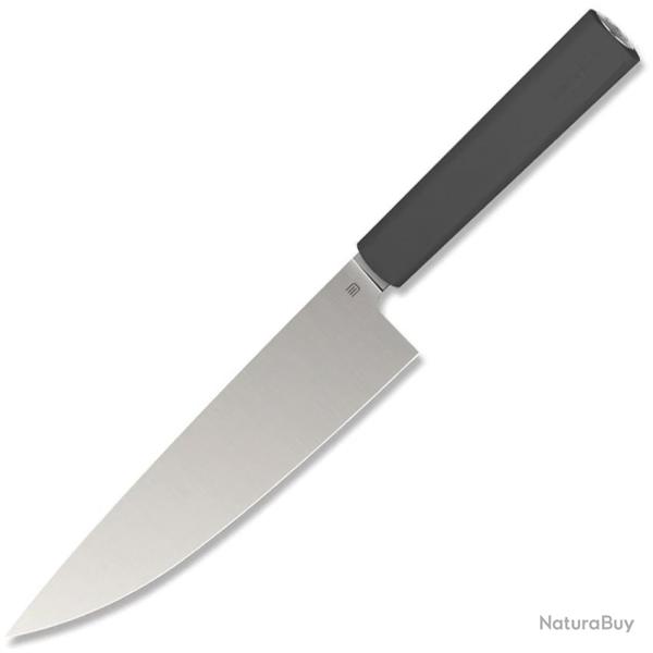 Couteau de Cuisine Butterfork Chef's Lame Acier AR-RPM9 Manche ABS Gris Fonc� �tui Bois BF01CKDG