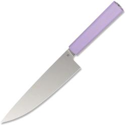 Couteau de Cuisine Butterfork Chef's Lame Acier AR-RPM9 Manche ABS Violet &Eacute;tui Bois BF01CKPP