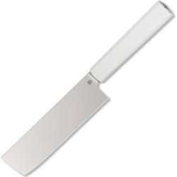 Couteau de Cuisine Butterfork Nakiri Lame Acier AR-RPM9 Manche ABS Gris &Eacute;tui Bois BF01NKLG