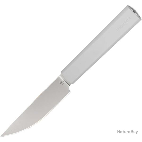 Couteau de Cuisine Butterfork Paring Lame Acier AR-RPM9 Manche ABS Gris �tui Bois BF01PKLG