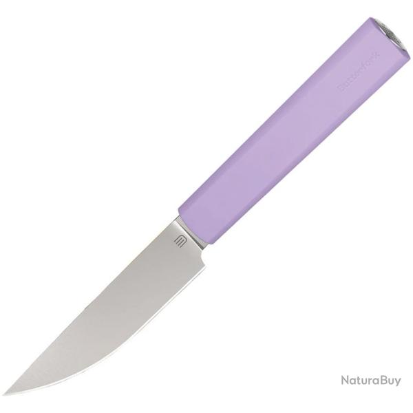 Couteau de Cuisine Butterfork Paring Lame Acier AR-RPM9 Manche ABS Violet �tui Bois BF01PKPP