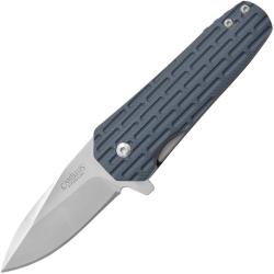 Couteau Camillus Wedge Blue-Gray A/O Lame Acier 420 Manche Nylon Bleu et Gris Linerlock CM19399