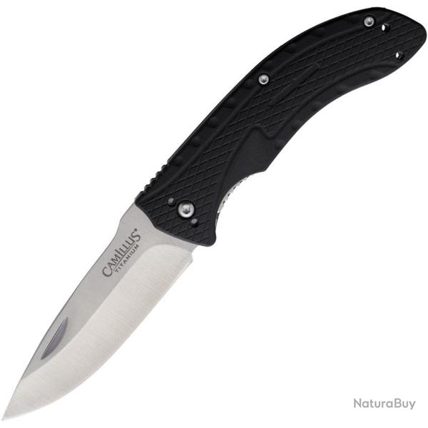 Couteau Pliant Camillus Guise II Lame Acier 3Cr13 Drop Point Manche Nylon Noir Linerlock CM19831