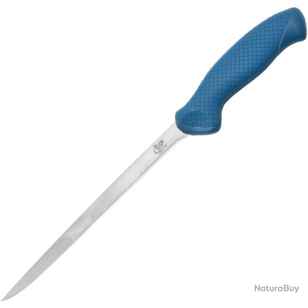 Couteau Fixe Camillus AquaTuff Fillet Lame Acier 22,86 cm Manche Caoutchouc Bleu CM23047