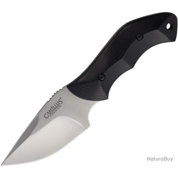 Couteau Fixe Camillus HT-7 Lame Inox Manche Micarta Noir �tui Nylon CM99977