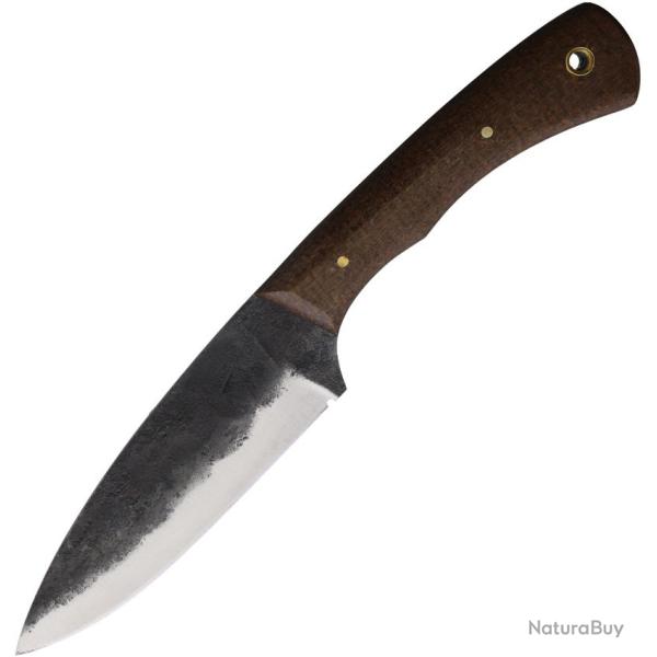Couteau Fixe Campcraft Outdoors Brave Lame Acier D2 Manche Micarta Marron �tui Cuir CMP108M