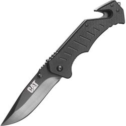 Couteau Pliant Caterpillar Lame Acier 7Cr17MoV Drop Point Manche G10 Noir Linerlock CAT980012