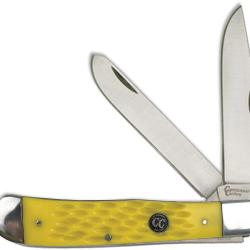 Couteau Pliant Cattleman's Cutlery Signature Trapper Lame Acier 3Cr13 Manche Delrin Jaune CC0002JYD
