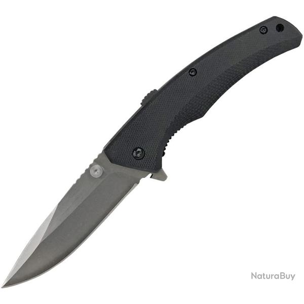 Couteau Cattleman's Cutlery Sidewinder A/O Lame Acier 8Cr13MoV Manche G10 Noir Linerlock CC0041B
