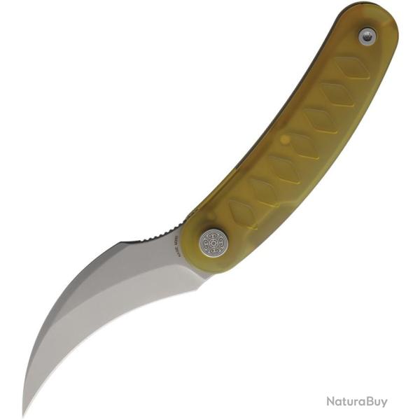 Couteau Pliant Cavol Kage Lame Acier M390 Stonewash Manche Ultem Linerlock �tui Cuir CVLC03UW