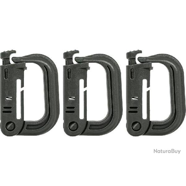 Anneaux Mousquetons D-Ring Grimlock Molle TacStack x3
