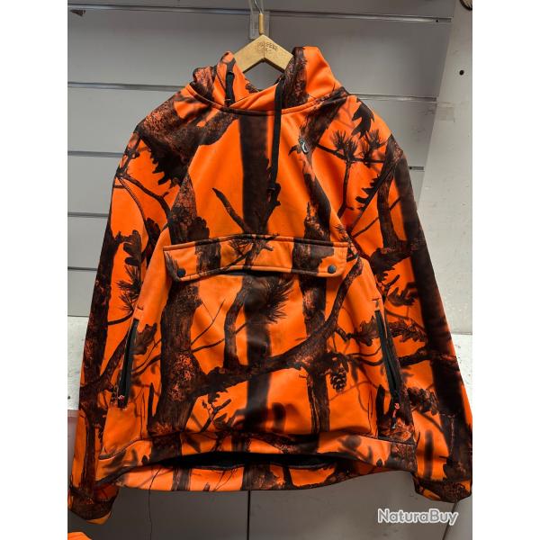 Sweat-shirt de chasse Percussion Fluo taille 4xl