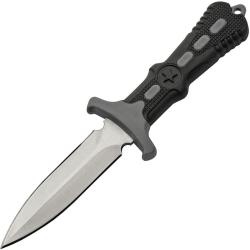 Couteau Fixe Star Neck Lame Inox Manche Plastique Noir &Eacute;tui Plastique CN211124GY