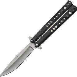 Couteau Pliant A/O Lame Inox Manche Aluminium Noir Linerlock CN300482