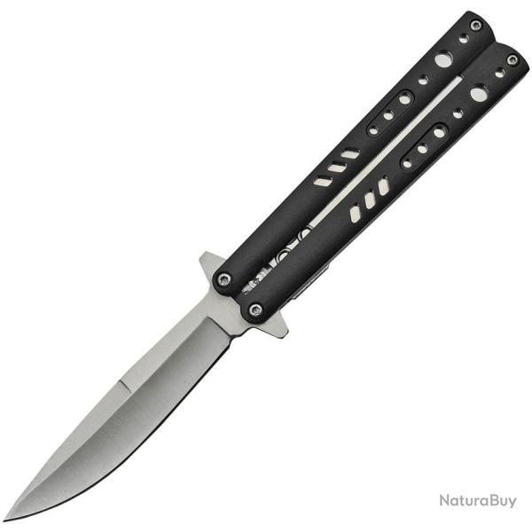 Couteau Pliant A/O Lame Inox Manche Aluminium Noir Linerlock CN300482