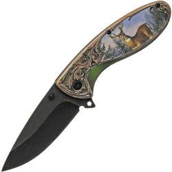 Couteau Pliant Wildlife Lame Inox Manche ABS Linerlock CN300508DE