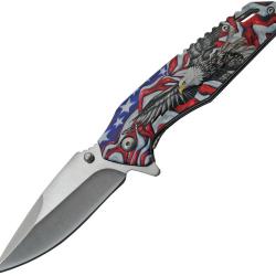 Couteau Pliant Soaring Eagle Lame Acier 420 Manche Aluminium Linerlock CN300511