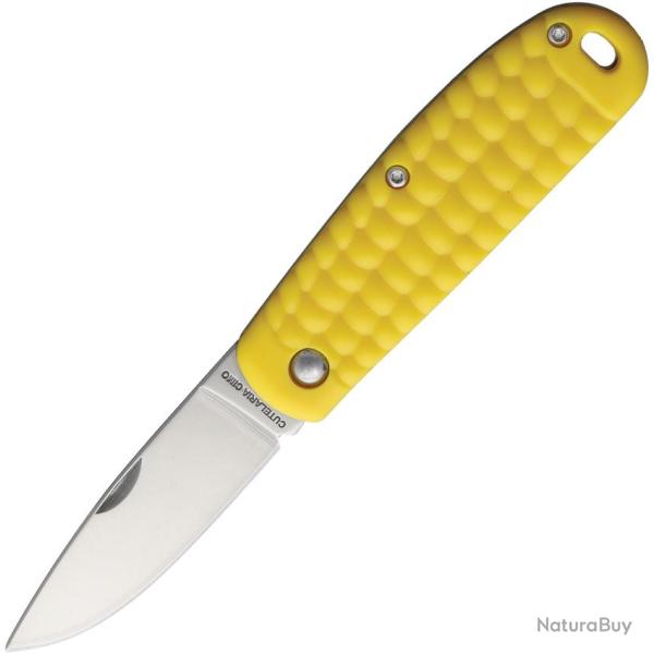 Couteau Pliant CIMO Corn Lame Acier 420 Drop Point Manche ABS Jaune Slip Joint CCMML65