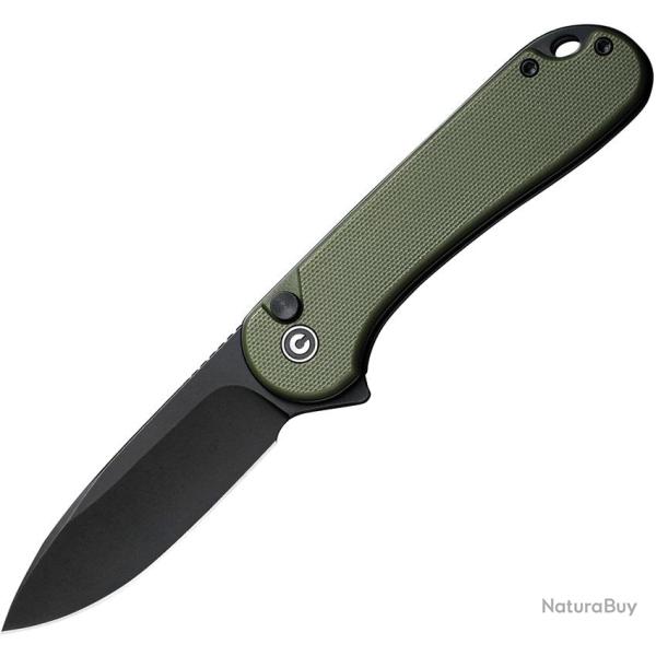 Couteau Civivi Elementum II Lame Acier Nitro-V Manche G10 Vert OD Button Lock �tui Nylon C18062P3CP