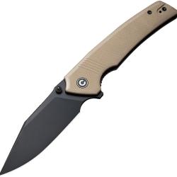 Couteau Pliant Civivi Tranquil Lame Acier 14C28N Clip Point Manche G10 Tan Linerlock CIVC230273