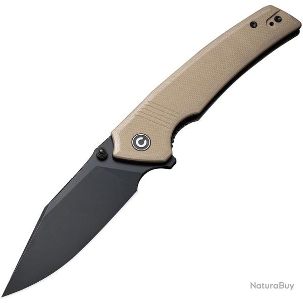 Couteau Pliant Civivi Tranquil Lame Acier 14C28N Clip Point Manche G10 Tan Linerlock CIVC230273