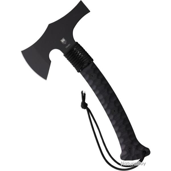 Hachette Cobratec Knives Tomahawk T�te Acier 7Cr17MoV Manche G10 Noir �tui Kydex CBTTHKBLK