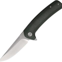 Couteau Pliant Coeburn Tool The Clinch Lame Acier M390 Manche Micarta Vert Linerlock CT002