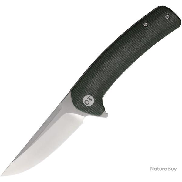 Couteau Pliant Coeburn Tool The Clinch Lame Acier M390 Manche Micarta Vert Linerlock CT002