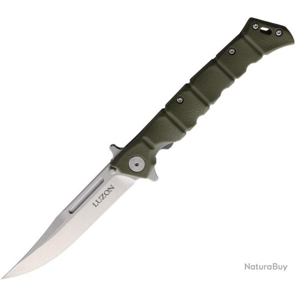 Couteau Cold Steel Medium Luzon Lame Acier 8Cr13MoV Manche GFN Vert OD Linerlock CS20NQLODSW