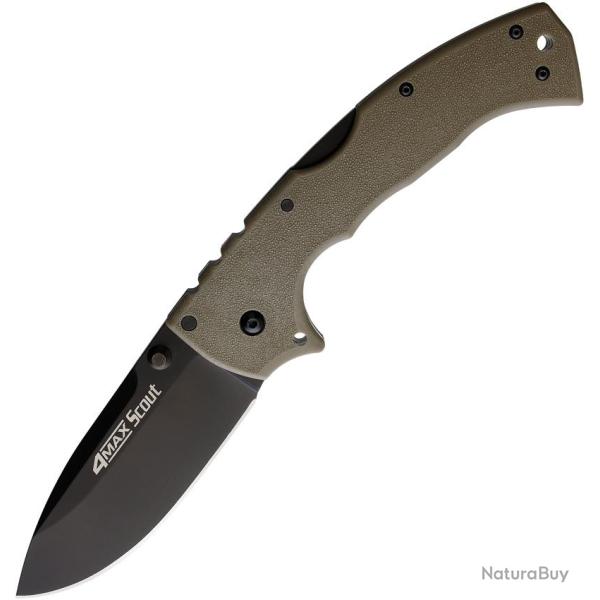 Couteau Pliant Cold Steel 4-Max Scout Lame Acier AUS-10 Manche Griv-Ex Lockback CS62RQDEBK