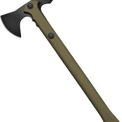 Hachette Cold Steel Trench Hawk T&ecirc;te Acier Carbone Manche Polypropyl&egrave;ne Vert OD &Eacute;tui CS90PTHG