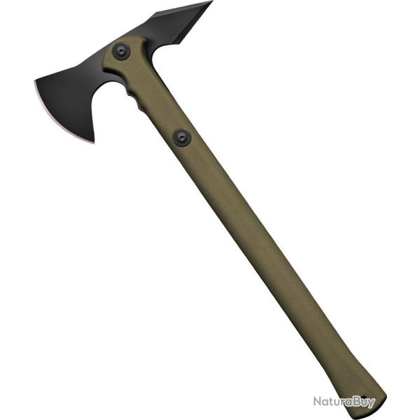 Hachette Cold Steel Trench Hawk T�te Acier Carbone Manche Polypropyl�ne Vert OD �tui CS90PTHG