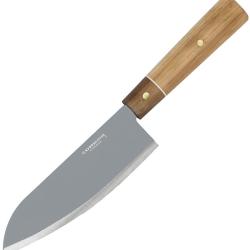 Couteau Fixe Condor Kondoru Santoku Lame Acier 1095HC Manche Hickory et Noyer &Eacute;tui Cuir CTK500065