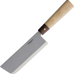 Couteau Condor Kondoru Kitchen Nakkiri Lame Acier 1095HC Manche Hickory et Noyer &Eacute;tui Cuir CTK500170