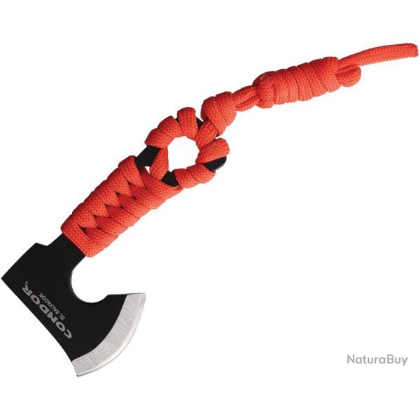 Hachette Condor Carlitos Neck T�te Acier 1075 Manche Cordelette Orange �tui Kydex CTK82029HC