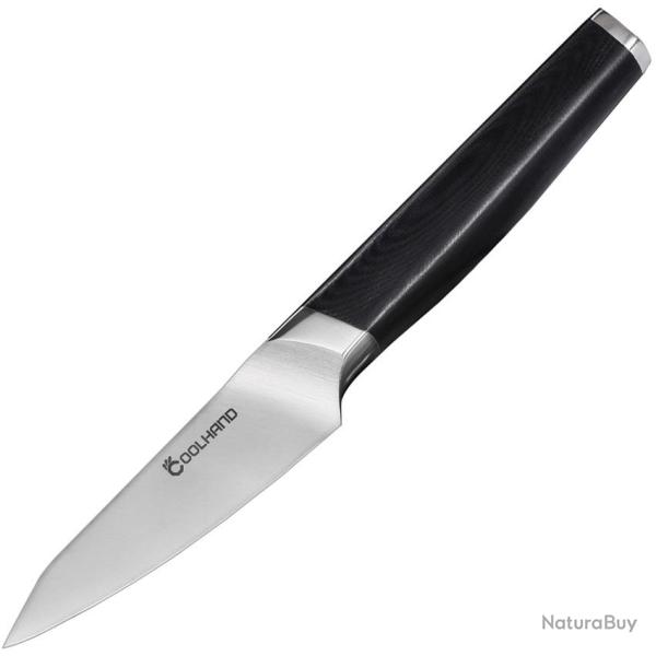 Couteau de Cuisine Coolhand Paring Lame Acier 1.4116 Manche G10 Noir CLH7193GG10