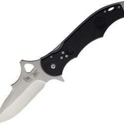 Couteau CSSD-SC Bram Frank Design Abaniko 2 Redonda Bowie Lame Inox Satin&eacute;e Manche G10 Noir CSSD34