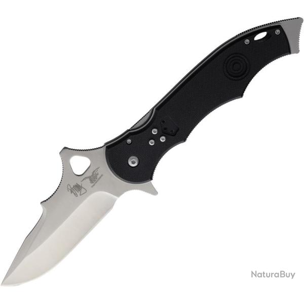 Couteau CSSD-SC Bram Frank Design Abaniko 2 Redonda Bowie Lame Inox Satin�e Manche G10 Noir CSSD34