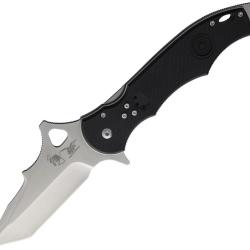 Couteau CSSD-SC Bram Frank Design Abaniko 2 Redonda Lame Inox Satin&eacute;e Tanto Manche G10 Noir CSSD36