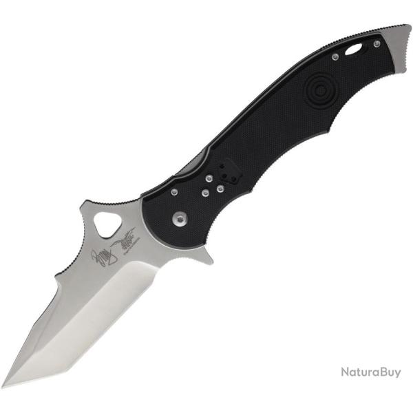 Couteau CSSD-SC Bram Frank Design Abaniko 2 Redonda Lame Inox Satin�e Tanto Manche G10 Noir CSSD36