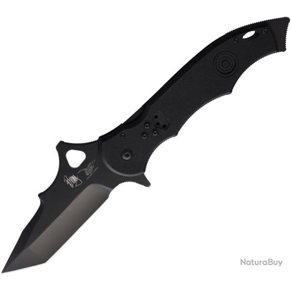 Couteau CSSD-SC Bram Frank Design Abaniko 2 Redonda Lame Inox Noire Tanto Manche G10 Noir CSSD37