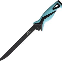 Couteau Danco Lame Acier 1.4116 Manche Synth&eacute;tique Noir et Bleu Canard DNC71442