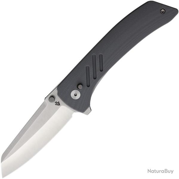 Couteau Dark Bolt Design Arcus BoltLock Sheep Lame Acier CPM-20CV Sheepsfoot Manche G10 Gris DBD002