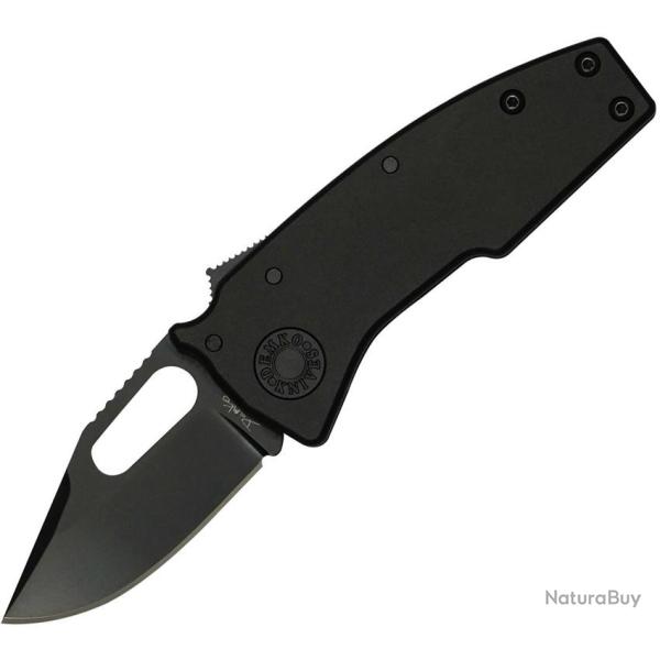 Couteau Demko Nano Shark Stealth Lame Acier CPM-20CV Clip Point Manche Aluminium Noir DEM19240
