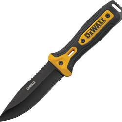 Couteau Fixe Dewalt HK 40 Lame Acier D2 Drop Point Manche Nylon Noir et Jaune &Eacute;tui ABS DXKNHK40