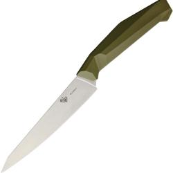 Couteau Fixe Diafire Emerald Utility Lame Acier 8Cr13MoV Manche Plastique Vert DF9105