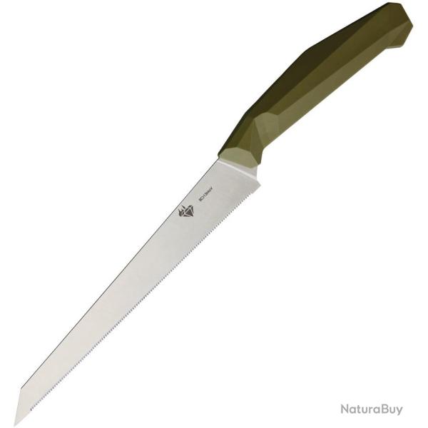 Couteau de Cuisine Diafire Emerald Bread Lame Acier 8Cr13MoV Manche Plastique Vert DF9106