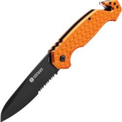 Couteau Donges Basic Rescue Lame Acier 440A Spear Point Manche Aluminium Orange Linerlock BOM01DG002