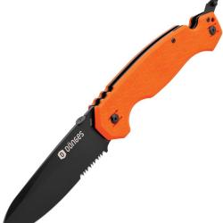 Couteau Pliant Donges Rescue Lame Acier D2 Manche G10 Orange Linerlock BOM01DG005